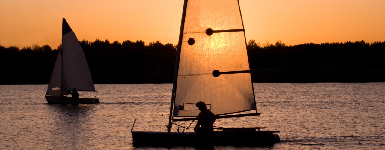 sailing boat in sunset