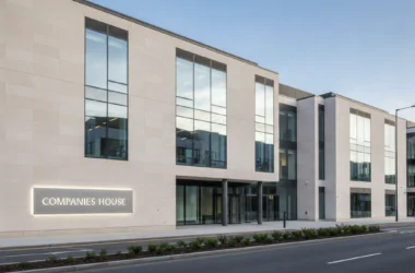 Companies House building sign, illustrating the Companies House accounts reforms from April 2028