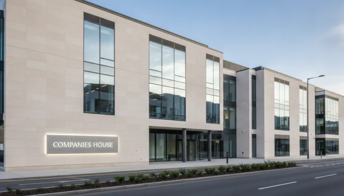 Companies House building sign, illustrating the Companies House accounts reforms from April 2028