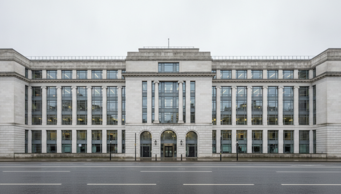 Associated companies and corporation tax: UK government office building exterior